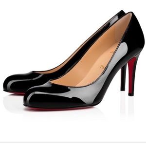 christian Louboutin simple pump 85mm patent heels